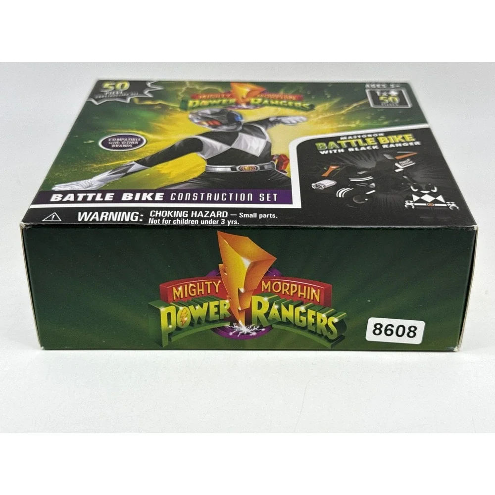 Mighty Morphin Power Rangers Black Ranger Black Battle Bike Construction Set